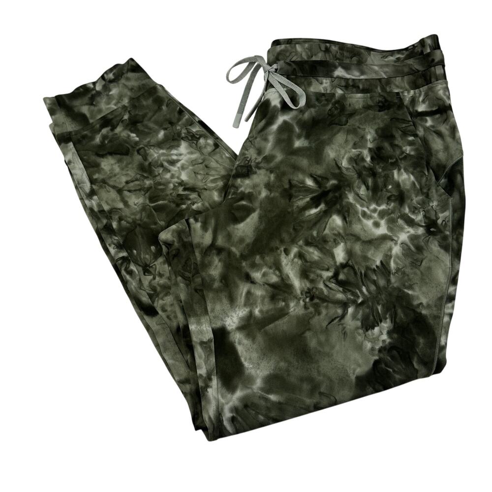 Lululemon Ready to Rulu High-Rise Joggers Olive Green Diamond Dye Women's SZ 16